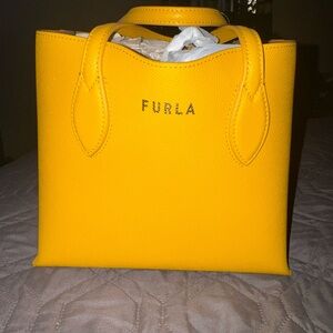 Furla Vibrant Yellow Tote Bag